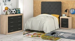 Composición de Dormitorio Juvenil con Cabecero Tapizado LARA Ambiente 13 WEBLARAJU13