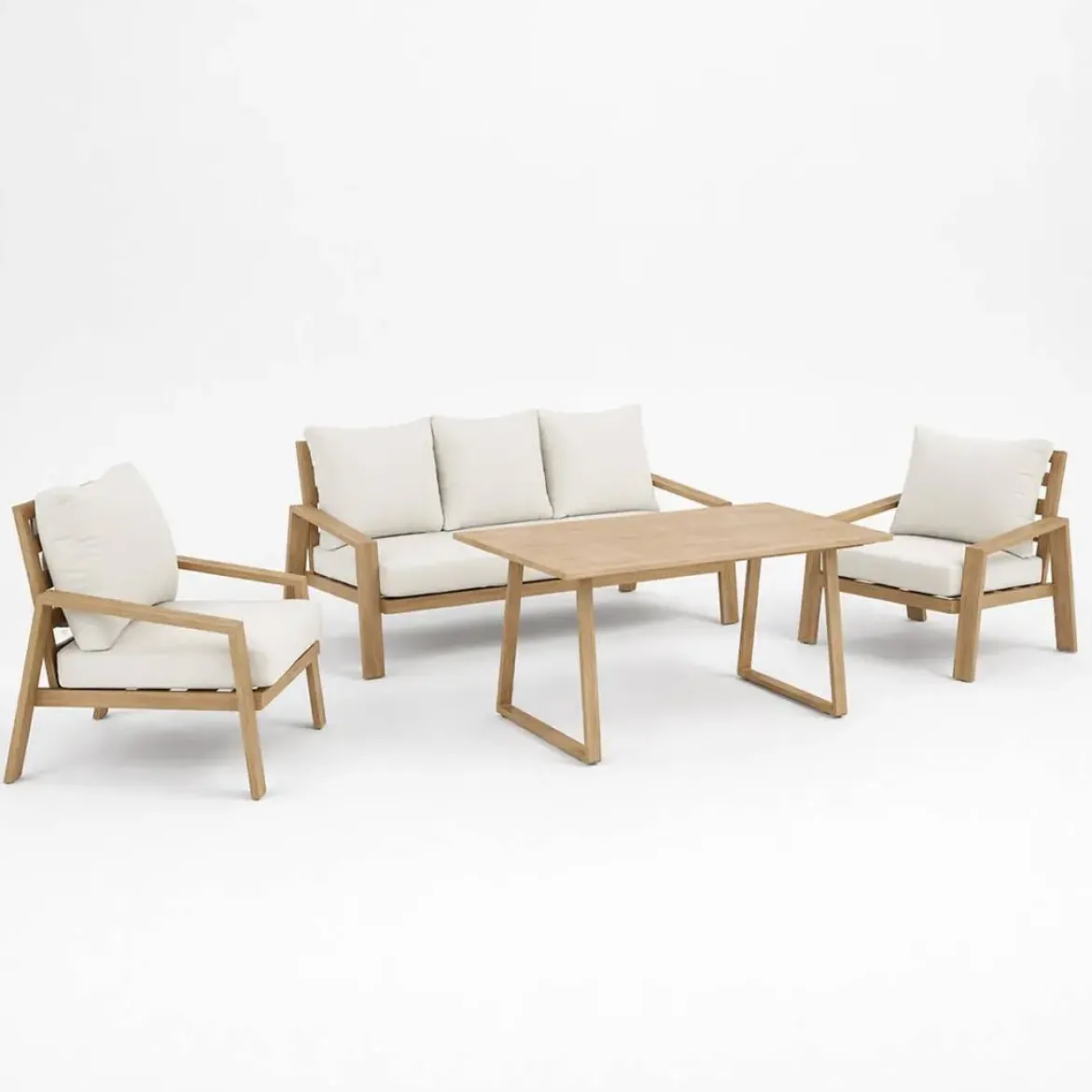 Composición de Jardín Aluminio Imitación Madera NORUEGA