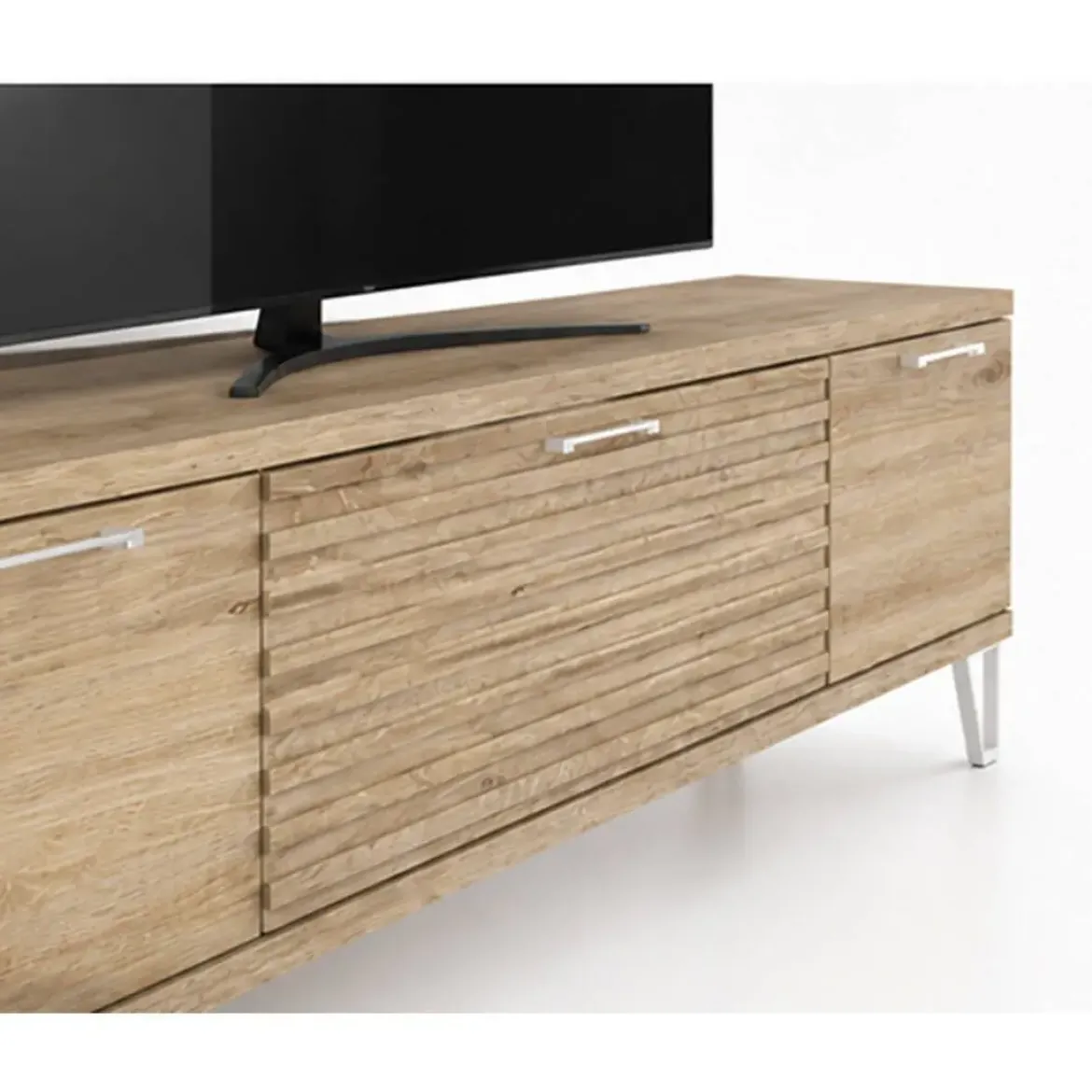 Composición de Salón 260 cm Moderna en Roble Natural KRONOS.5N 607