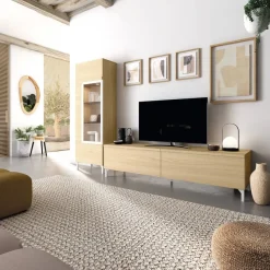 Composición de Salón con Mueble TV y Vitrina NEO.4 322