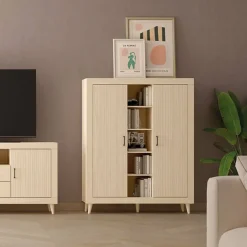 Composición de Salón MOON EVO de melamina en acabado en Alpin Nº 1