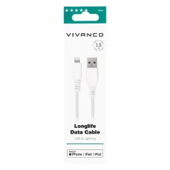 Conexion Usba A Lightning 12w 1.5m Blanco 61687 VIVANCO