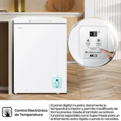 Congelador Horizontal Hisense 141 Litros Convertible Clase D FT145N1AWDL