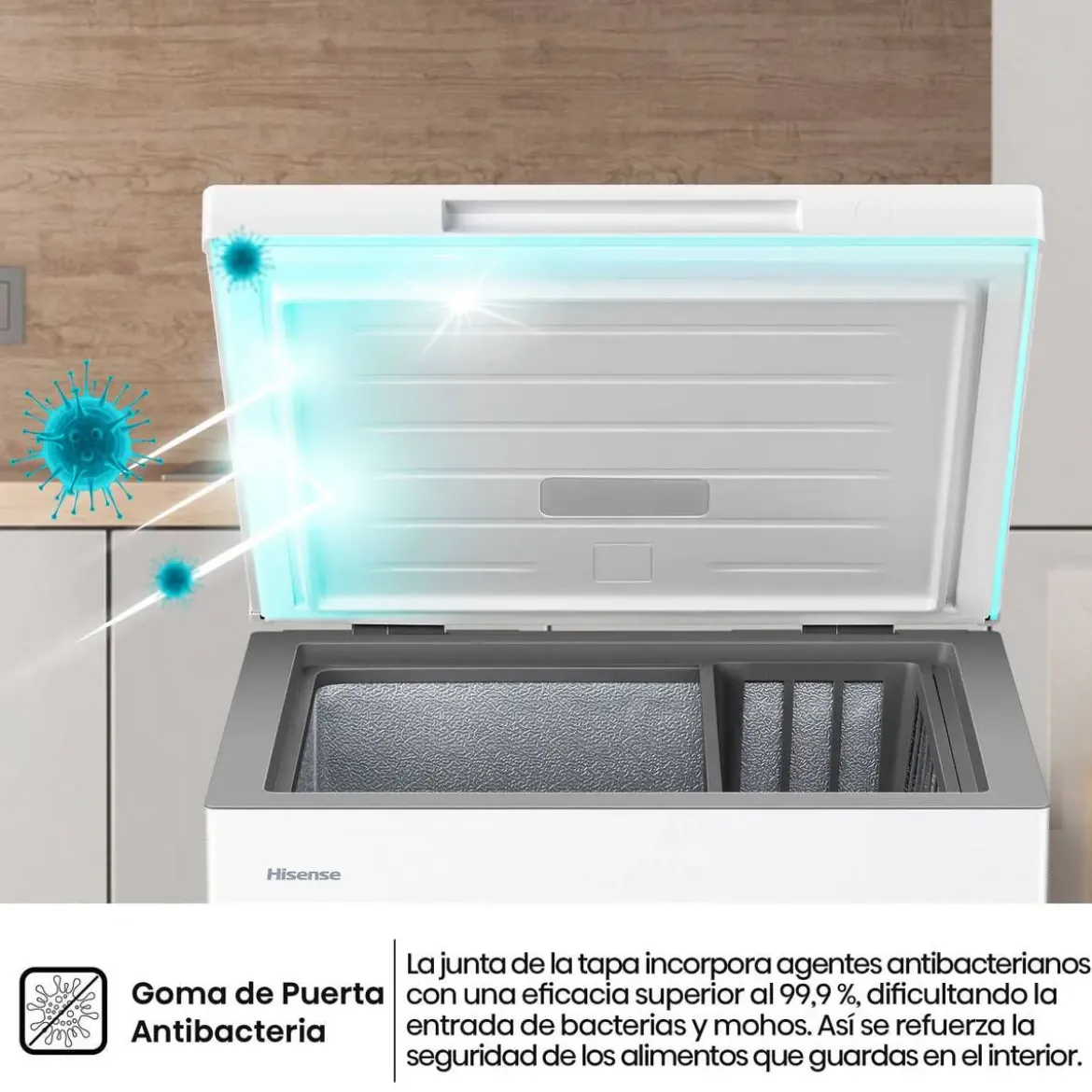 Congelador Horizontal Hisense 141 Litros Convertible Clase D FT145N1AWDL