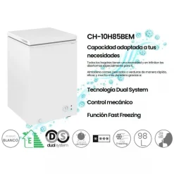 Congelador Horizontal INFINITON 98 Litros Clase E Compacto CH10H85BEM