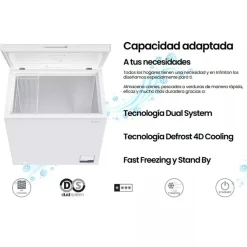 Congelador Horizontal INFINITON 199 L Clase E CH-20H86WEH