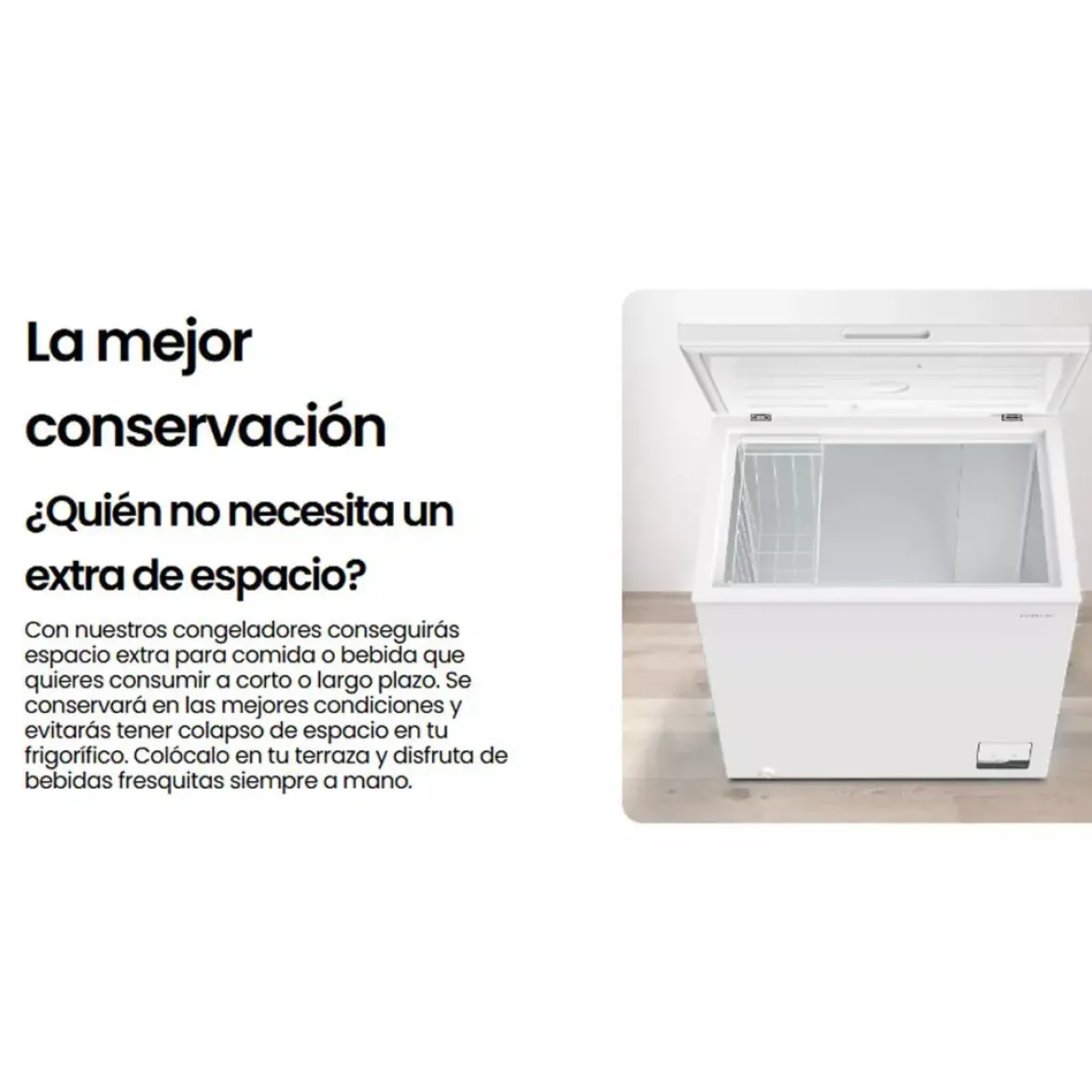 Congelador INFINITON 142 L Clase E CH15H86WEH