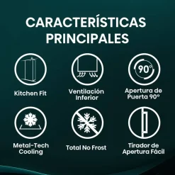 Congelador Vertical HISENSE FT3K310SAIE1 No Frost 312L Inox Display Exterior