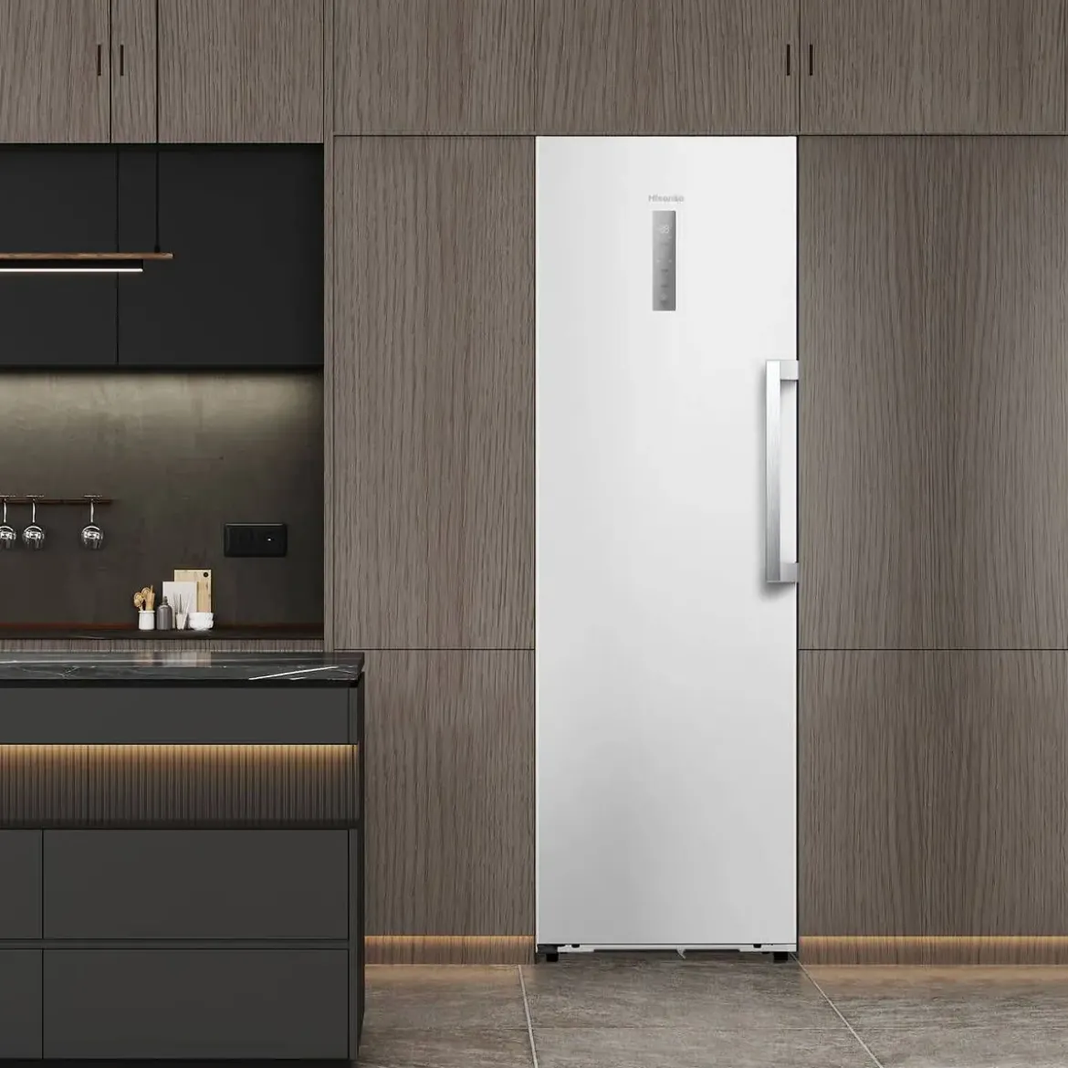 Congelador Vertical HISENSE FT3K310SAIE1 No Frost 312L Blanco Display Exterior
