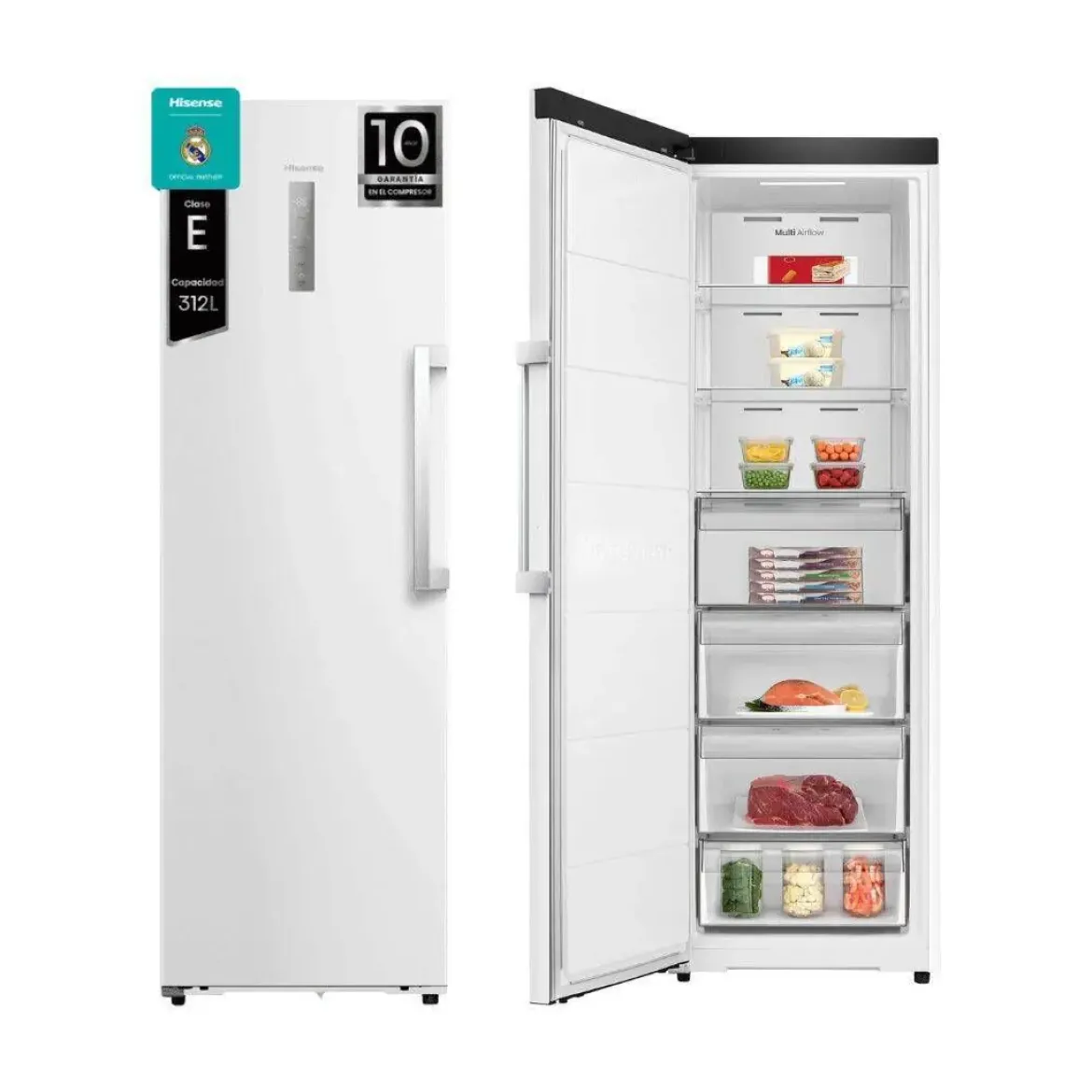 Congelador Vertical HISENSE FT3K310SAIE1 No Frost 312L Blanco Display Exterior