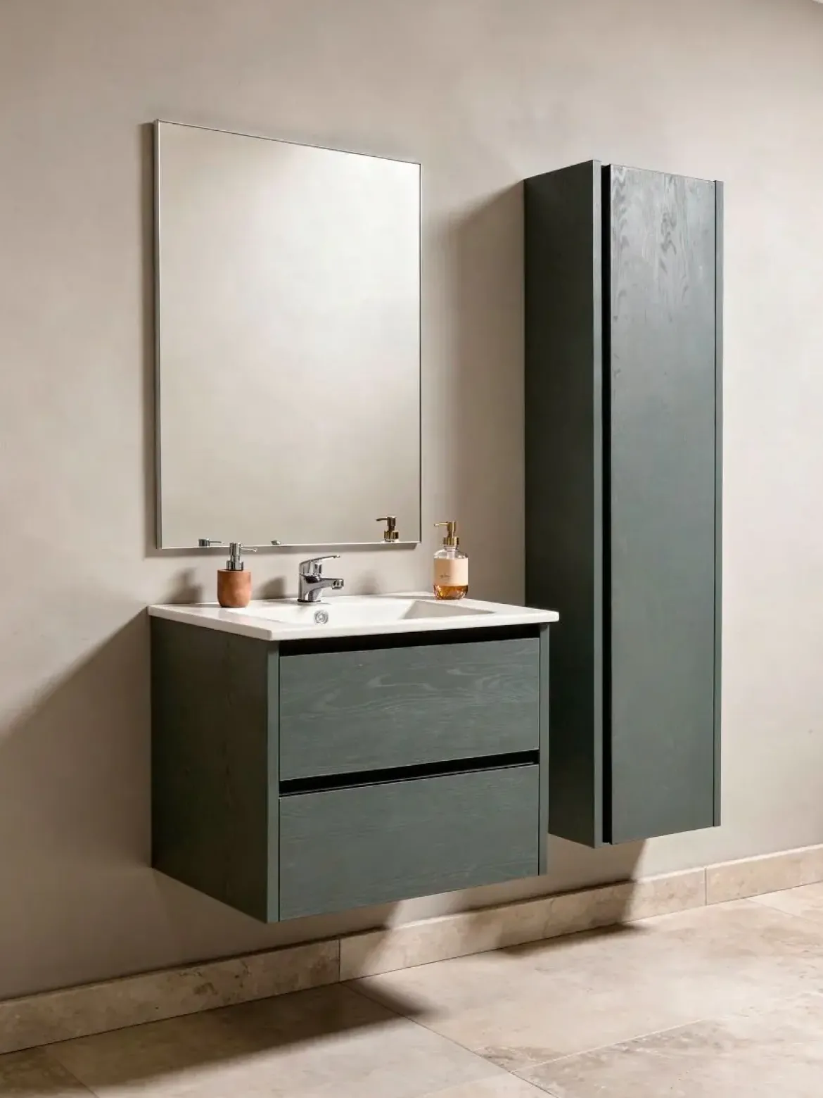 Conjunto de Baño 60 cm con Columna Color Forest FAMILY TECH