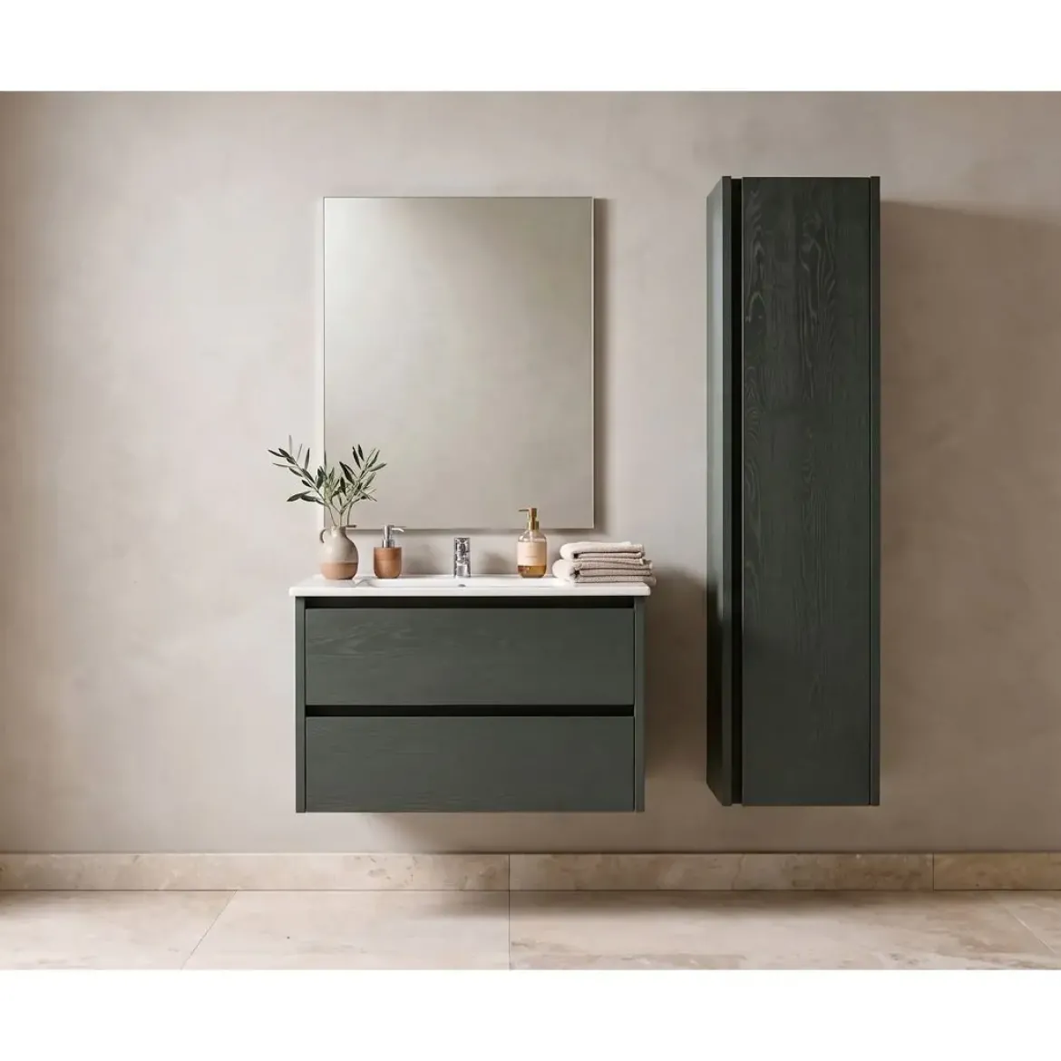 Conjunto de Baño 60 cm con Columna Color Forest FAMILY TECH