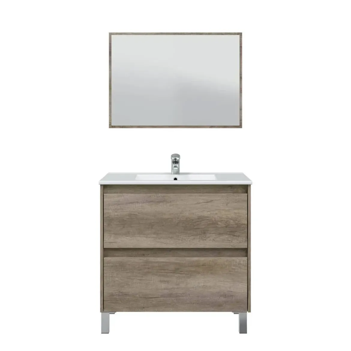 Conjunto de Baño 80 cm con Espejo Acabado Nordik DAKOTA 305040H