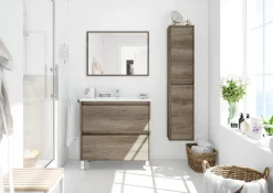 Conjunto de Baño 80 cm con Espejo Acabado Nordik DAKOTA 305040H