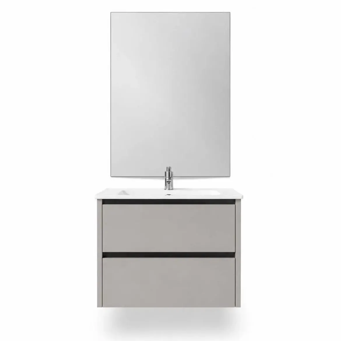 Conjunto de Baño 60 cm con Lavabo Espejo y Grifo FAMILY TECH