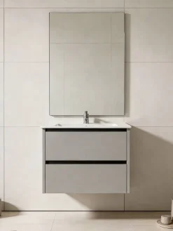 Conjunto de Baño 60 cm con Lavabo Espejo y Grifo FAMILY TECH