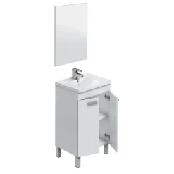 Conjunto de Baño 50 cm con 2 Puertas Blanco Brillo KONCEPT 305210BO