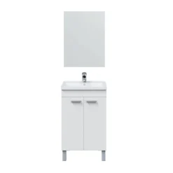 Conjunto de Baño 50 cm con 2 Puertas Blanco Brillo KONCEPT 305210BO