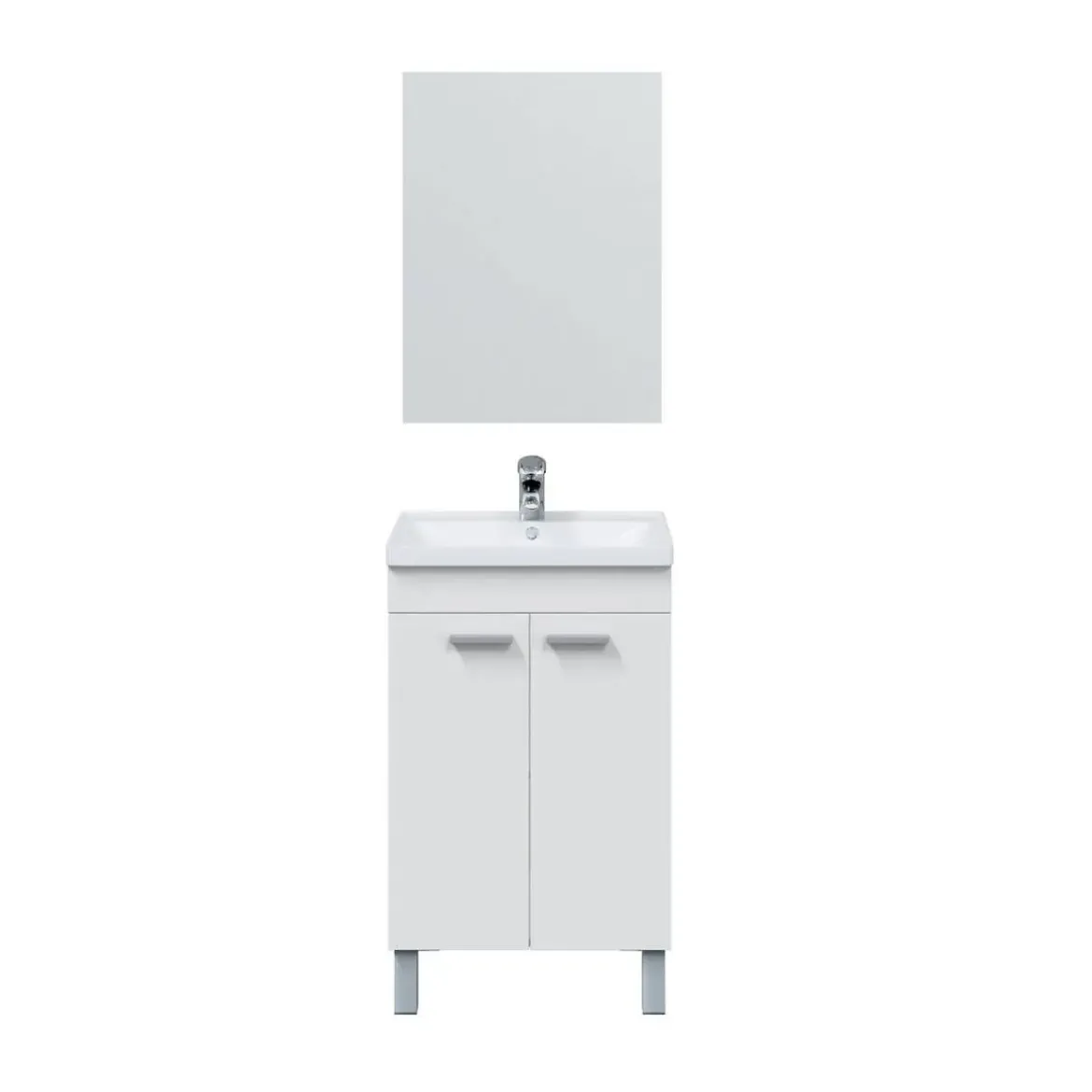 Conjunto de Baño 50 cm con 2 Puertas Blanco Brillo KONCEPT 305210BO