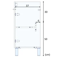 Conjunto de Baño 50 cm con 2 Puertas Blanco Brillo KONCEPT 305210BO