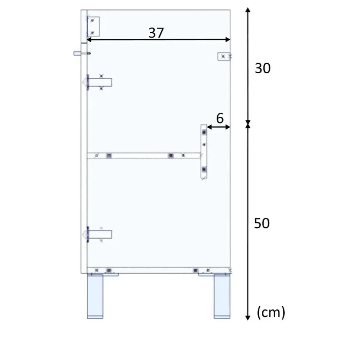 Conjunto de Baño 50 cm con 2 Puertas Blanco Brillo KONCEPT 305210BO