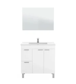 Conjunto de Baño 80 cm con 2 Puertas Blanco Brillo AKTIVA 305450BO