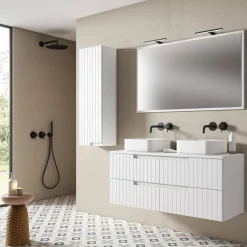 Conjunto de Baño en Blanco Mate con Lavabo CLAIR