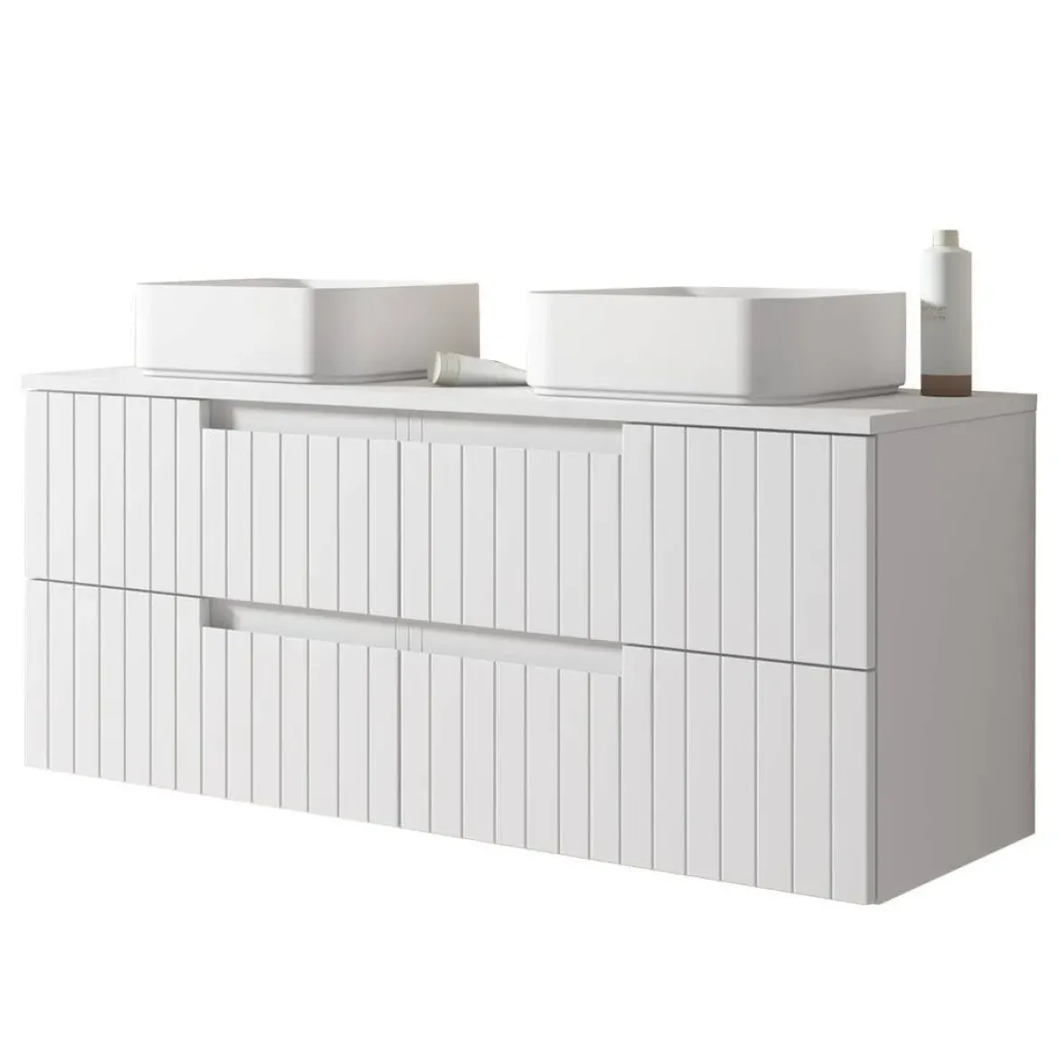 Conjunto de Baño en Blanco Mate con Lavabo CLAIR