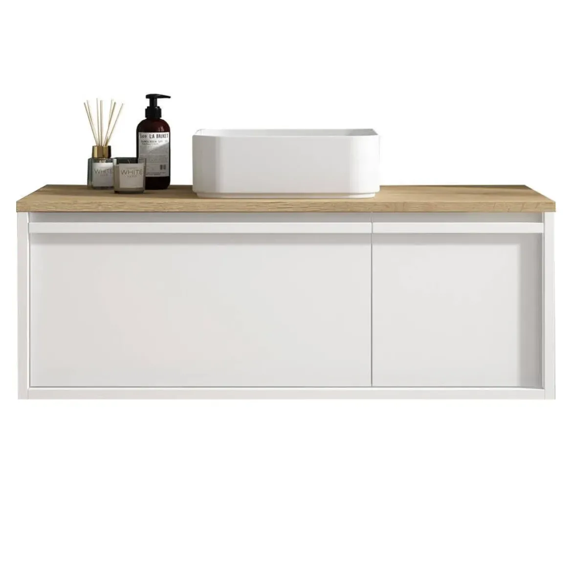 Conjunto de Baño en Blanco Mate LOIRA
