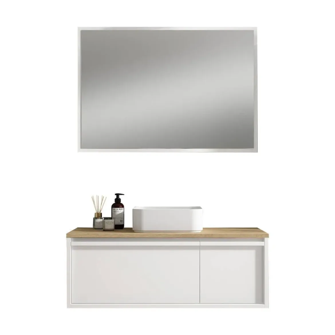 Conjunto de Baño en Blanco Mate LOIRA