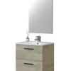 Conjunto de Baño Suspendido 60 cm con Espejo Roble Alaska NOA 305180C