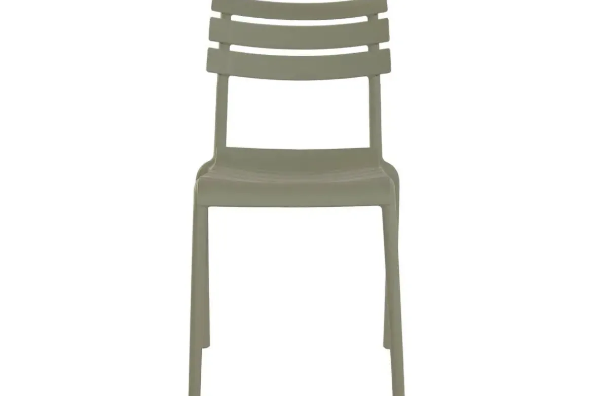 Conjunto de Comedor Exterior 4 Sillas Apilables Verde Menta MB-224152
