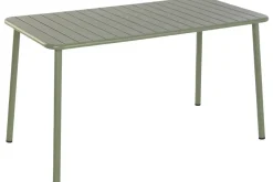Conjunto de Comedor Exterior 4 Sillas Apilables Verde Menta MB-224152