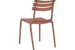 Conjunto de Comedor Exterior 4 Sillas Apilables Terracota MB-224153