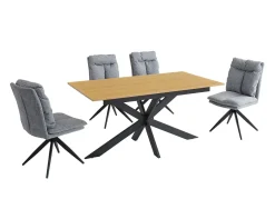 Conjunto de Comedor Mesa Extensible y 4 Sillas KELLER SHELTON