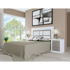 Conjunto de Dormitorio con Cabecero y 2 Mesitas Lara