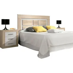 Conjunto de Dormitorio con Cabecero y 2 Mesitas Lara