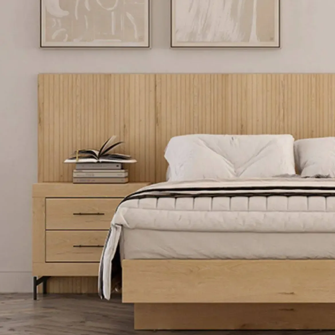 Conjunto de Dormitorio JORDAN EVO de melamina en roble Nº 6