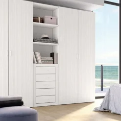 Conjunto deDormitorio JORDAN EVO Acabado Soul blanco y Blanco lined Nº 16
