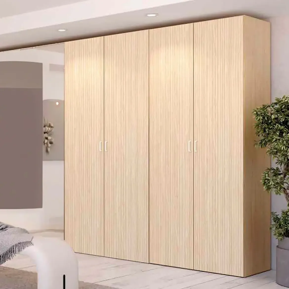 Conjunto de Dormitorio JORDAN EVO Color Blanco y Roble Nº 29