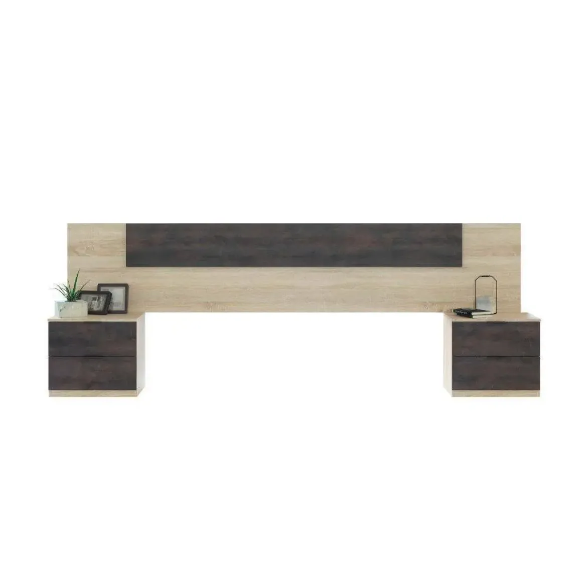 Conjunto de Dormitorio NOON deCabezal y 2 Mesitas de Noche 0X6075F