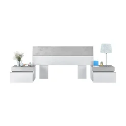 Conjunto de Dormitorio TEKKAN de un Cabezal con 2 mesitas 0L6096A