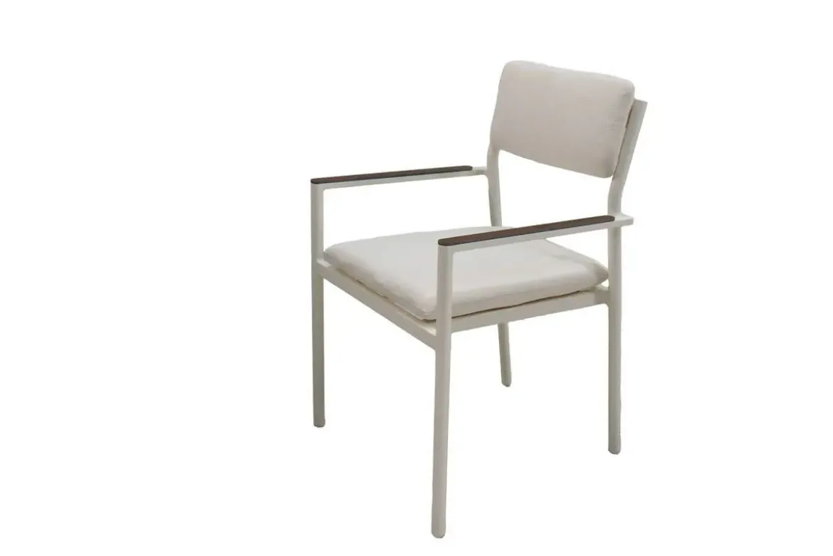 Conjunto de Jardín Aluminio Blanco 6 Sillones COPENHAGUE