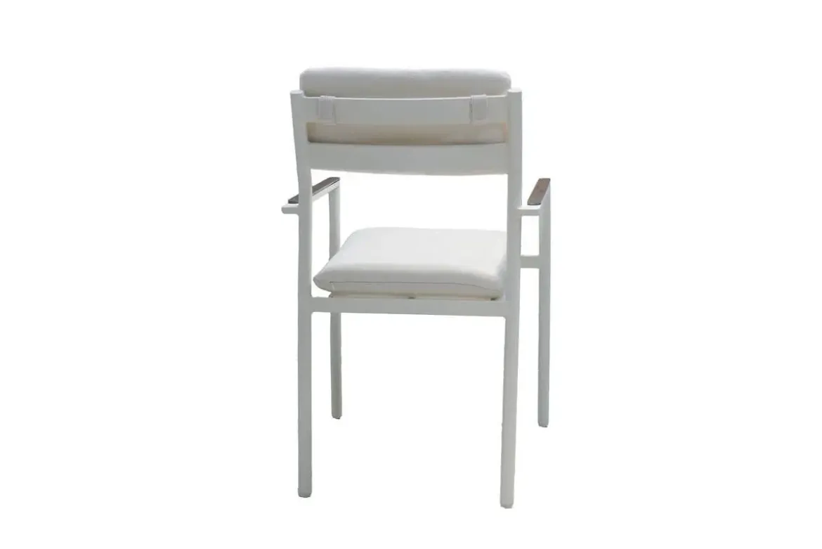 Conjunto de Jardín Aluminio Blanco 6 Sillones COPENHAGUE