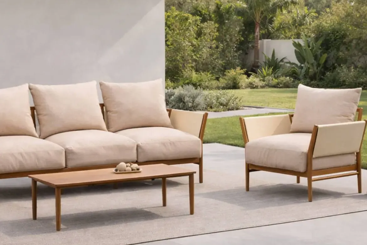 Conjunto de Jardín Aluminio Marrón Tropical ARENAS 8