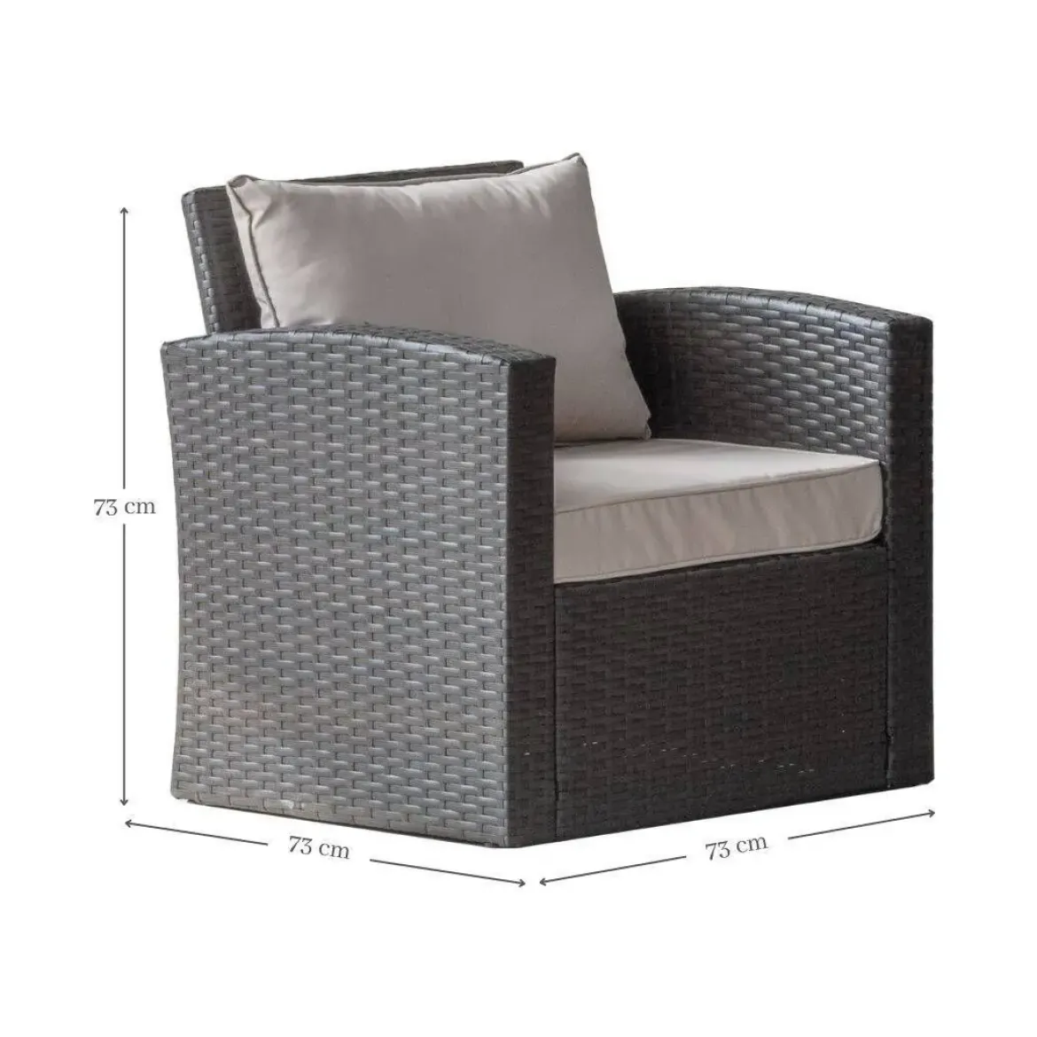 Conjunto de Jardín con Cojines Marrones AUSTIN