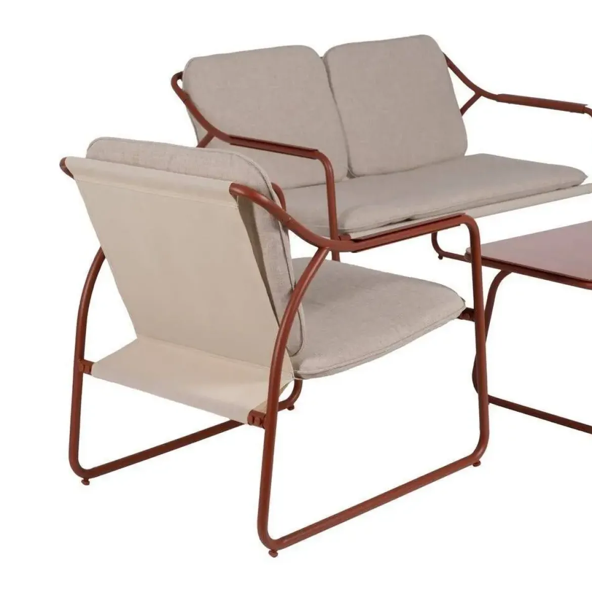 Conjunto de Jardín de Acero Color Terracota 614444