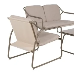 Conjunto de Jardín de Acero Color Marrón 614443
