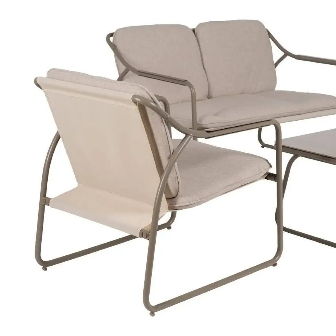 Conjunto de Jardín de Acero Color Marrón 614443