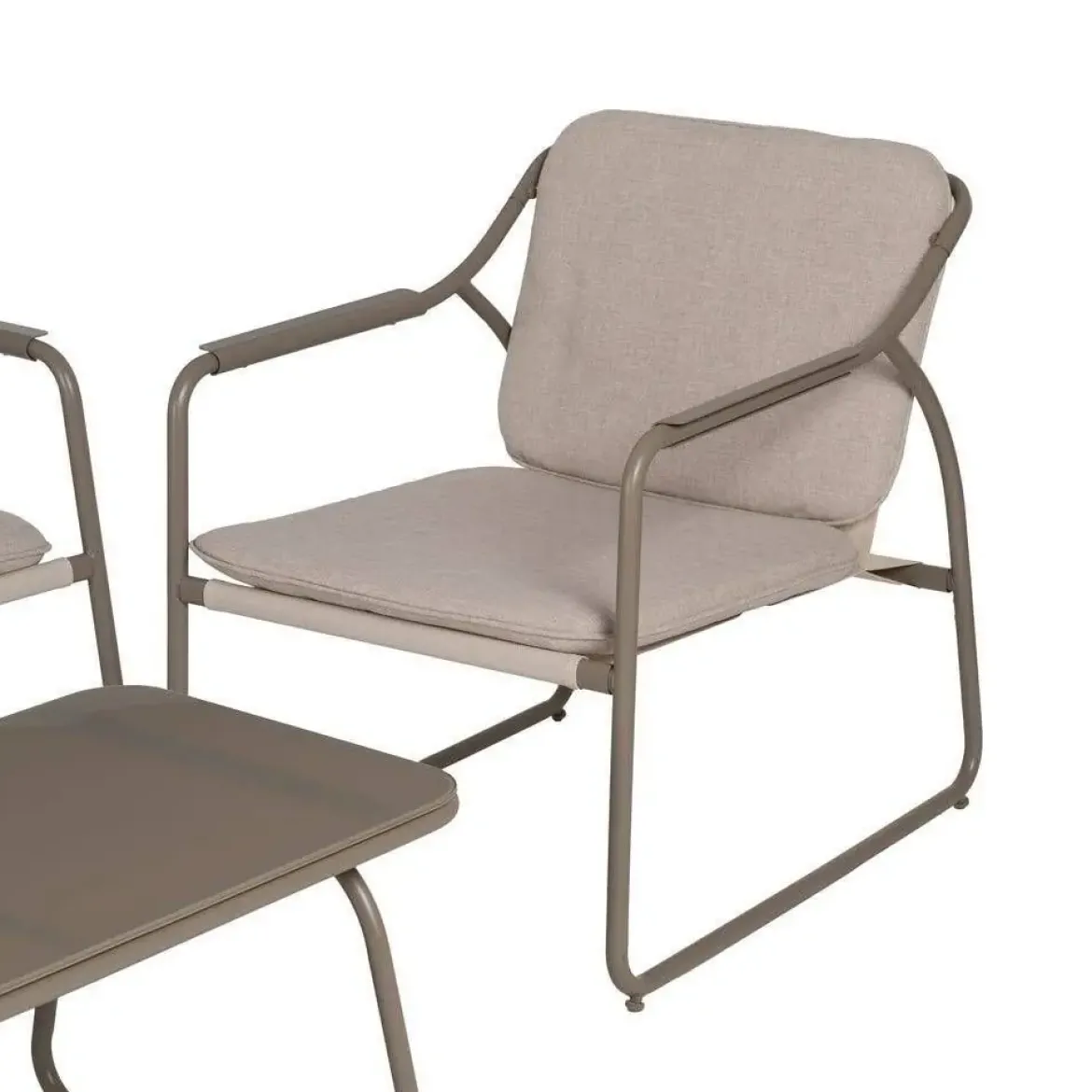 Conjunto de Jardín de Acero Color Marrón 614443